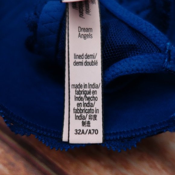 New Dream Angels Lined Demi Blue Bra -  32A - Picture 5 of 5